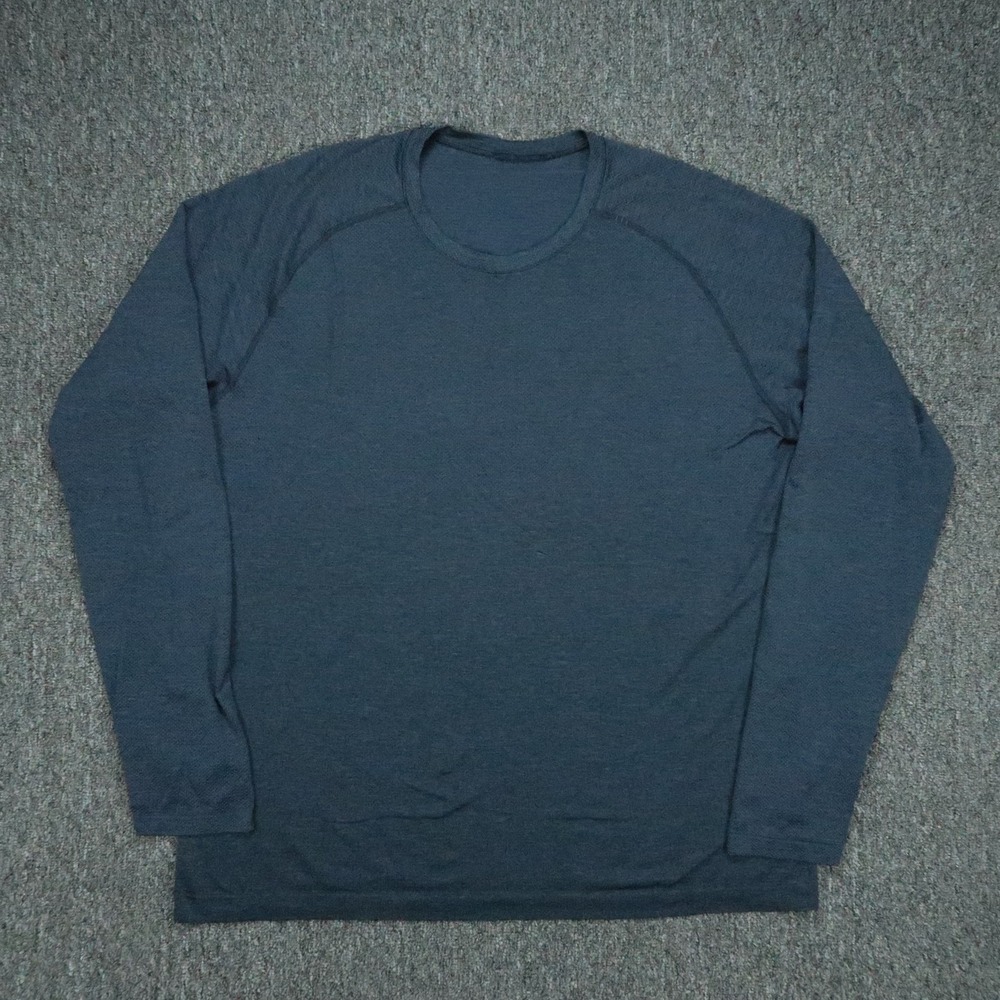 lululemon Shirt Mens XXL Blue Metal Vent Long Sleeve Crew Athletic Performance
